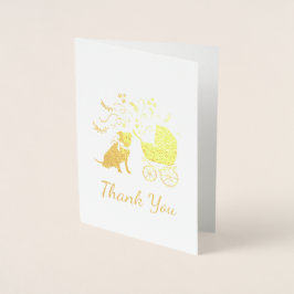 Pit Bull Dog Baby Shower Gender Neutral Pitbull Folierat Kort