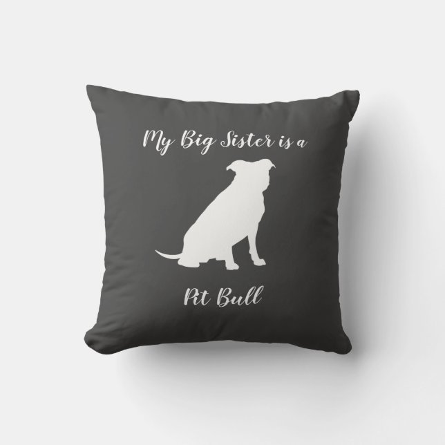 Pit Bull Dog Baby Shower Gender Neutral Pitbull Kudde (Framsida)