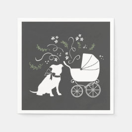 Pit Bull Dog Baby Shower Gender Neutral Pitbull Pappersservett