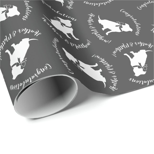 Pit Bull Dog Baby Shower Gender Neutral Pitbull Presentpapper (Rullad Hörn)