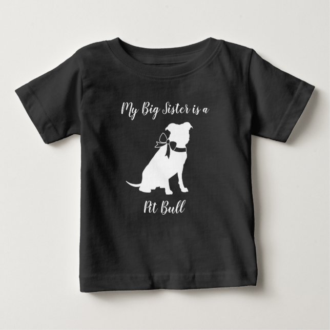 Pit Bull Dog Baby Shower Gender Neutral Pitbull T Shirt (Framsida)