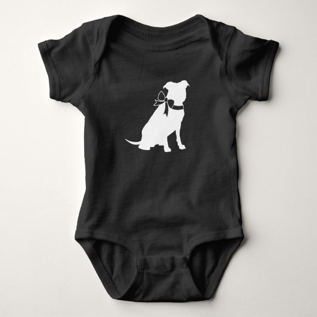Pit Bull Dog Baby Shower Gender Neutral Pitbull T Shirt (Framsida)