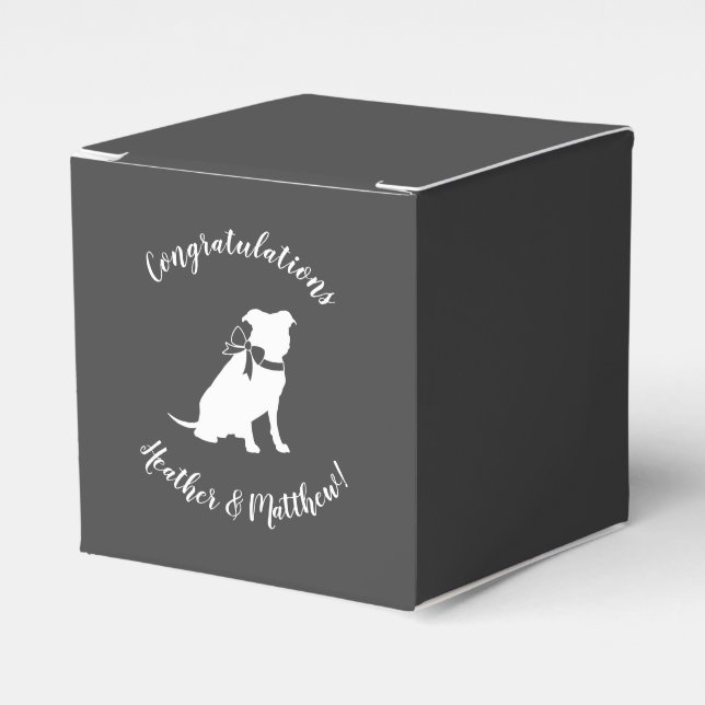 Pit Bull Dog Baby Shower Gender Neutral Presentaskar (Framsidan Sidan)