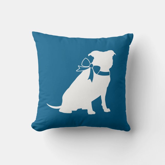Pit Bull Dog Baby Shower Kudde (Framsida)