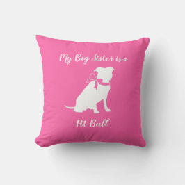 Pit Bull Dog Baby Shower Rosa Girl Girl Girl Pitbu Kudde