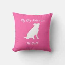 Pit Bull Dog Baby Shower Rosa Girl Girl Girl Pitbu Kudde
