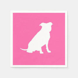 Pit Bull Dog Baby Shower Rosa Girl Girl Girl Pitbu Pappersservett