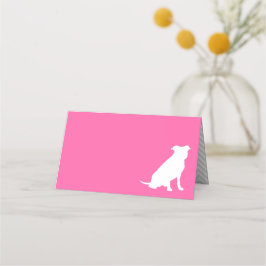 Pit Bull Dog Baby Shower Rosa Girl Girl Girl Pitbu Placeringskort