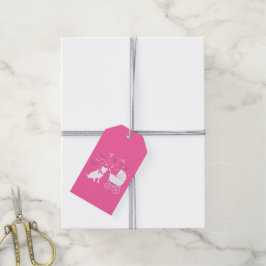 Pit Bull Dog Baby Shower Rosa Girl Girl Girl Pitbu Presentetikett