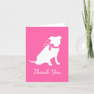 Pit Bull Dog Baby Shower Rosa Girl Girl Girl Pitbu Tack Kort