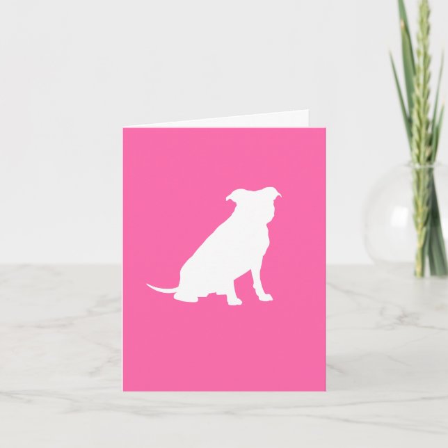 Pit Bull Dog Baby Shower Rosa Girl Girl Girl Pitbu Tack Kort (Framsida)