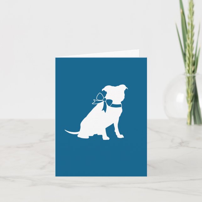 Pit Bull Dog Baby Shower Tack Kort (Framsida)