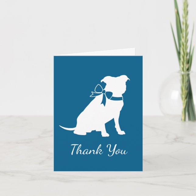 Pit Bull Dog Baby Shower Tack Kort (Framsida)