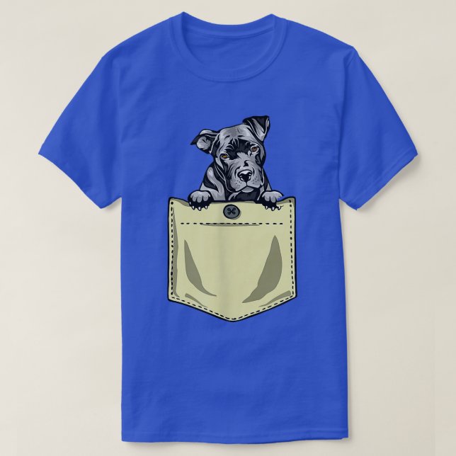 Pit Bull Dog in the Pocket Pitbull Puppy T-Shirt (Design framsida)