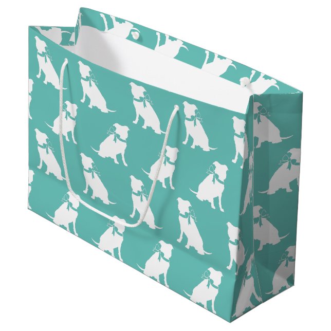 Pit Bull Dog Puppy Pitbull Large Gift Bag (Framsidan Vinklad)