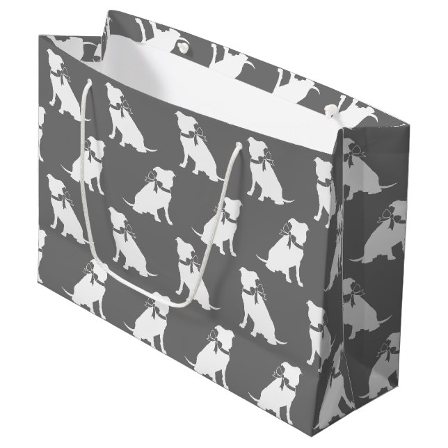 Pit Bull Dog Puppy Pitbull Large Gift Bag (Framsidan Vinklad)