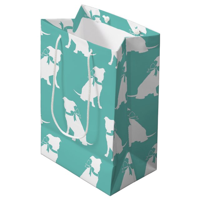 Pit Bull Dog Puppy Pitbull Medium Gift Bag (Framsidan Vinklad)