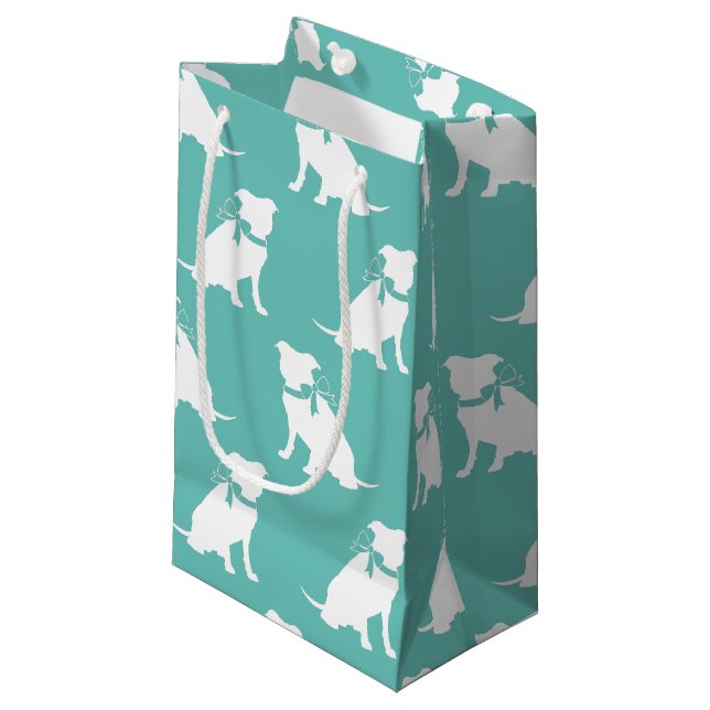 Pit Bull Dog Puppy Pitbull Small Gift Bag (Framsidan Vinklad)