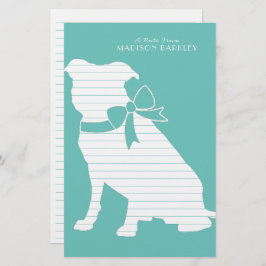 Pit Bull Dog Puppy Pitbull Stationery Brevpapper