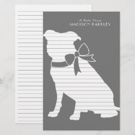 Pit Bull Dog Puppy Pitbull Stationery Brevpapper