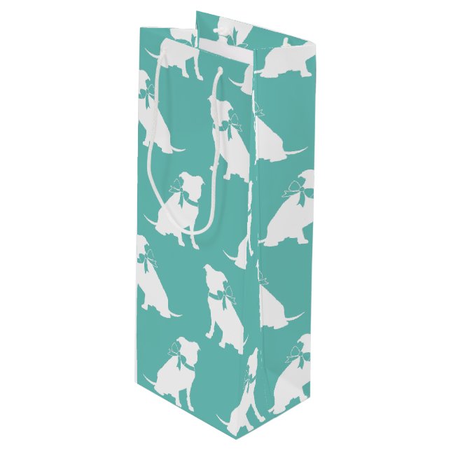 Pit Bull Dog Puppy Pitbull Vin Gift Bag (Framsidan Vinklad)