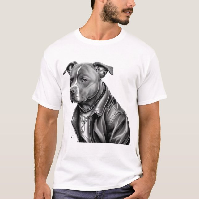 Pit Bull Dog T Shirt (Framsida)