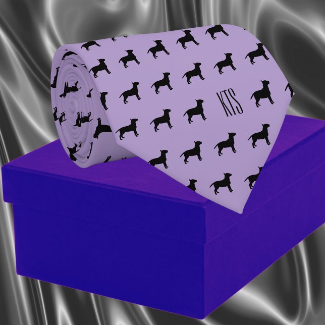 Pit Bull Dogs Mönster Monogrammed Veterinarian Slips (Pit Bull Dogs Pattern Veterinarian Neck Tie)