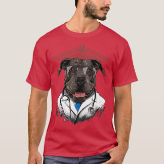 Pit Bull Dogtor Vet Veterinarian Hund Doktor T Shirt
