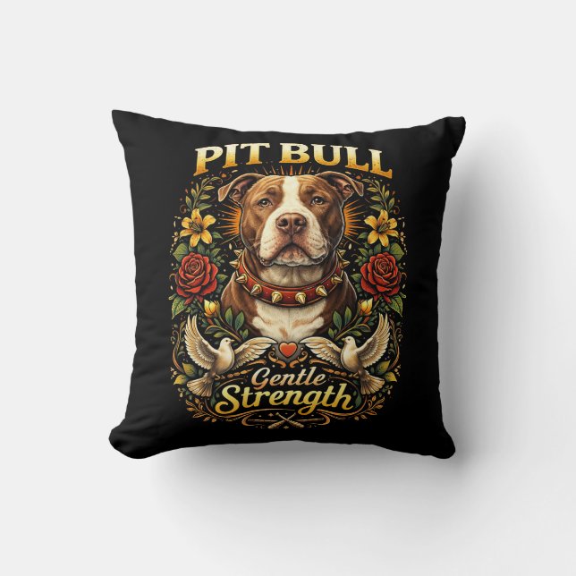 Pit Bull: Gentle Strength Kudde (Framsida)
