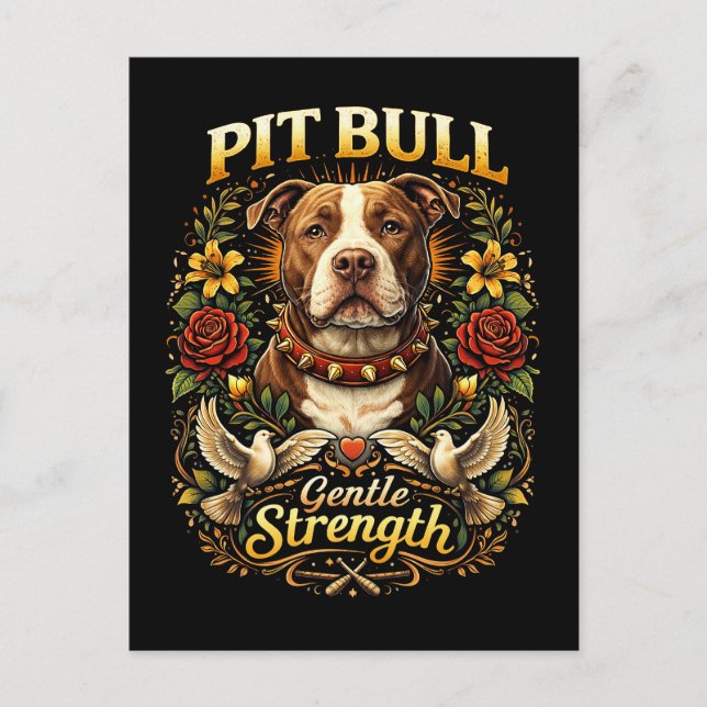 Pit Bull: Gentle Strength Vykort (Framsida)