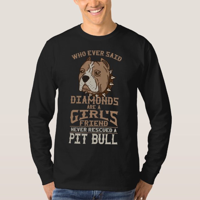 Pit Bull Girl S Friend Female Pitbull Hundägare T Shirt (Framsida)