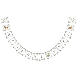 Pit Bull Greenery Baby Shower Puppy buntbanderoll Vimplar