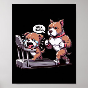 Pit Bull Gym Fitness - Weightlift Deadlift Body Poster
