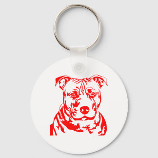 PIT BULL HEAD NYCKELRING