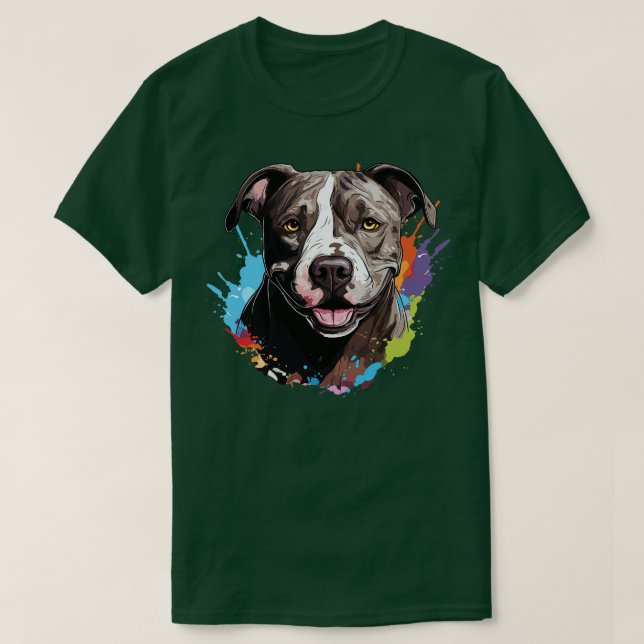 Pit Bull Head T Shirt (Design framsida)