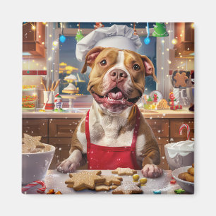 Pit Bull Helgdag Baking: God jul Magnet