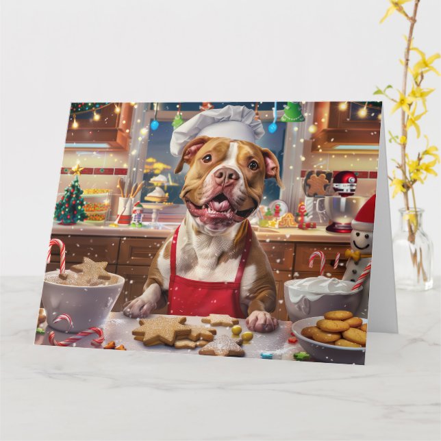 Pit Bull Holiday Baking: Festiv julsäsong  Kort (Gul blomma)
