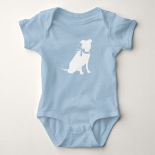 Pit Bull Hund Baby Shower Blå Pojke Pitbull T Shirt