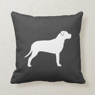 Pit Bull Hund Siluett Kudde