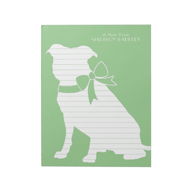 Pit Bull Hund Valp Pitbull Anteckningsblock (Roterad)