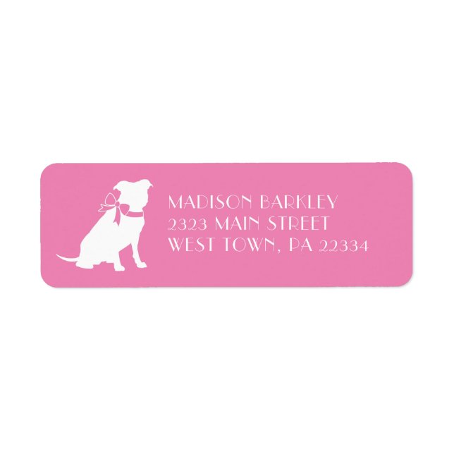 Pit Bull Hund Valp Pitbull Etikett Returadress Etikett (Framsidan)