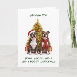 Pit Bull Hundar Jul Helgkort