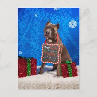 Pit-Bull-jul Helg Vykort