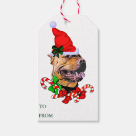 Pit Bull Juletiketters Presentetikett