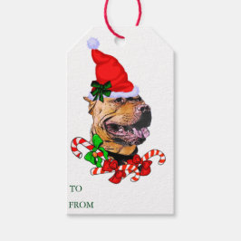 Pit Bull Juletiketters Presentetikett