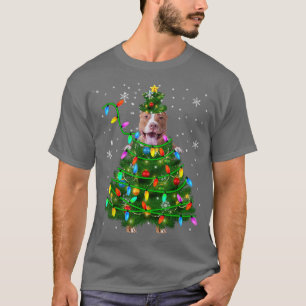 Pit Bull Julgran jul Ljus Pit Bull T Shirt
