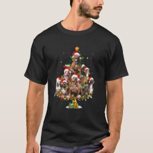 Pit Bull Julgran Santa Hat Julafton Ljus Hund T Shirt