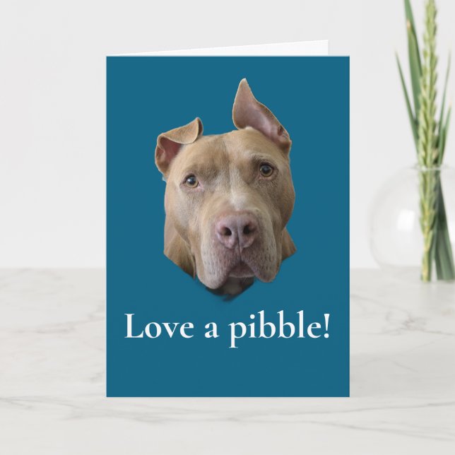 Pit Bull Kärlek till en Pibble Kort (Framsida)