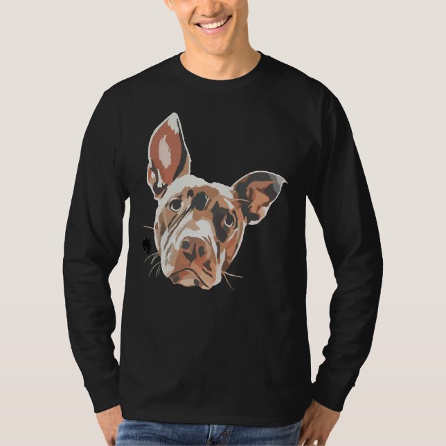 Pit Bull Lab Mix Hund T Shirt (Framsida)