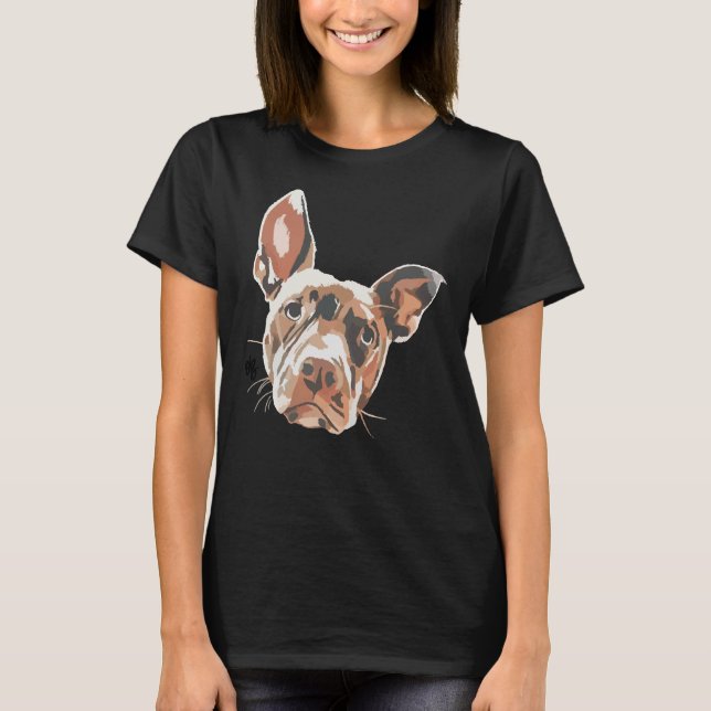 Pit Bull Lab Mix Hund T Shirt (Framsida)